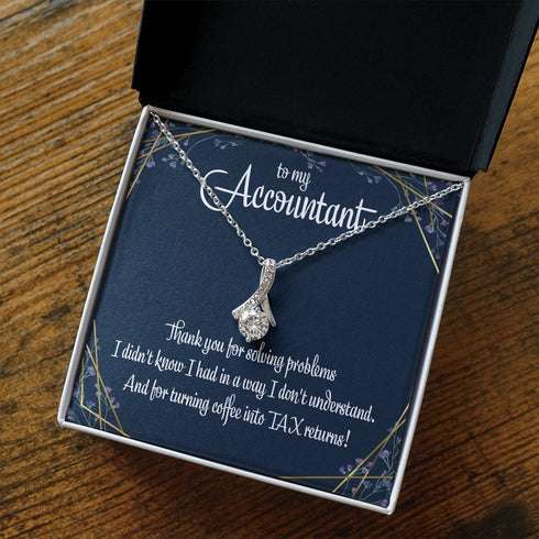 Friend Necklace, To My Accountant Appreciation Gift Women’S Alluring Necklace Fun Employee Gift Funny Accountant Quote Gift From Employer Gifts For Friend Rakva