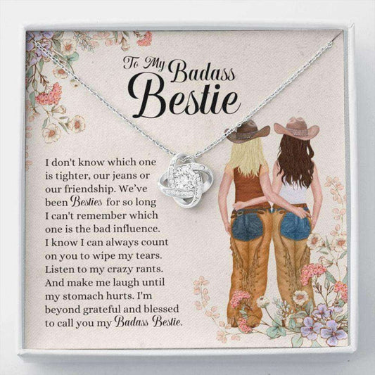 Friend Necklace, To My Badass Bestie Necklace “ Country Girl Edition Gifts For Friend Rakva