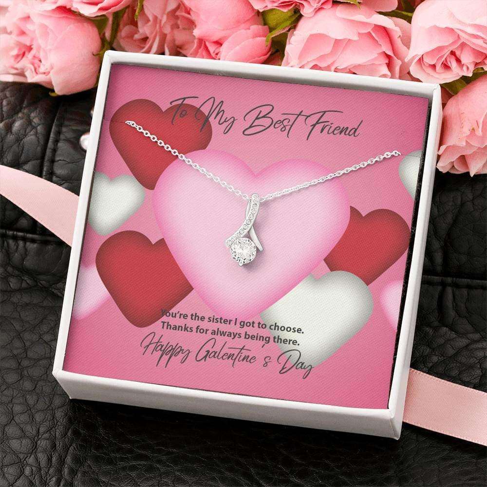 Friend Necklace, To My Best Friend Galentine’S Day Alluring Beauty Necklace Gifts For Friend Rakva