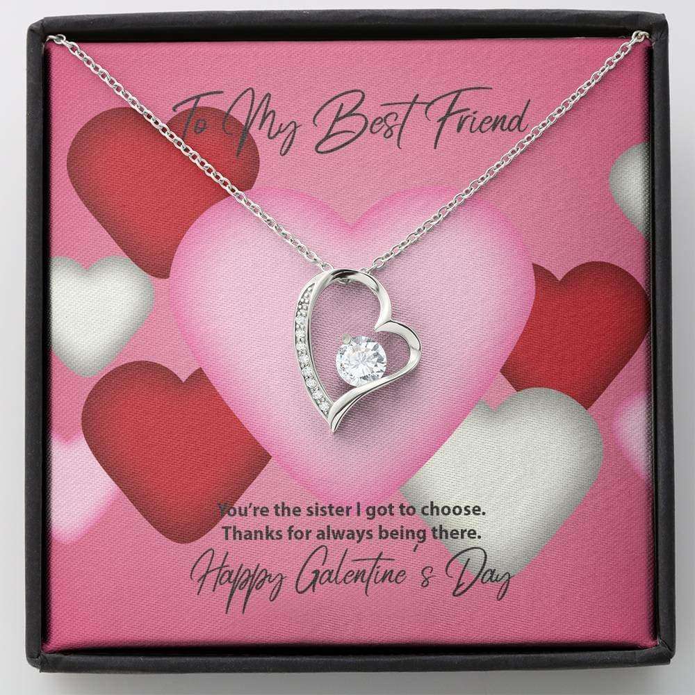 Friend Necklace, To My Best Friend Galentine’S Day Forever Love Necklace Gifts For Friend Rakva