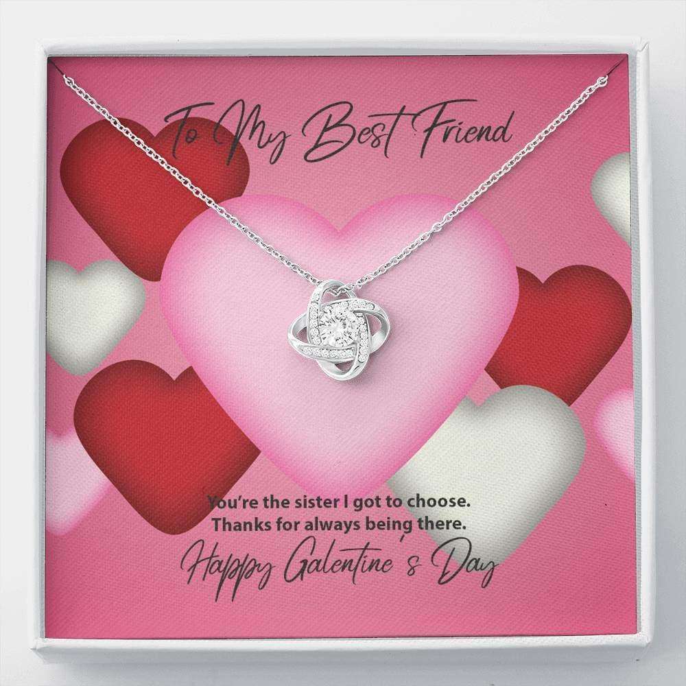 Friend Necklace, To My Best Friend Galentine’S Day Love Knot Necklace Gifts For Friend Rakva