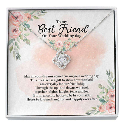 Friend Necklace, To My Best Friend On Her Wedding Day, Bride Gift From Maid Of Honor, Best Friend Gift To Bride Necklace, Wedding Gift Custom Necklace Gifts For Friend Rakva