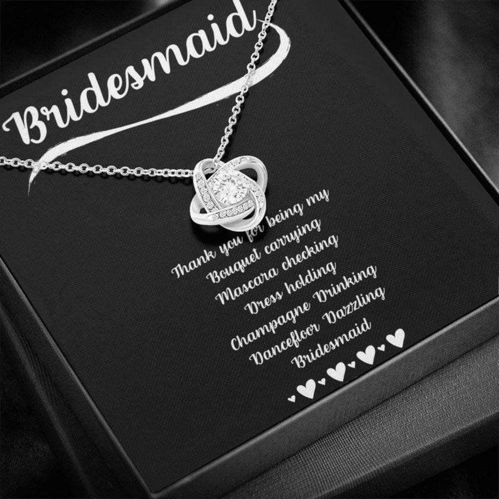 Friend Necklace, To My Bridesmaid Necklace, Thank You Gift For Bridesmaid, Wedding Day Gift Friendship Day Rakva