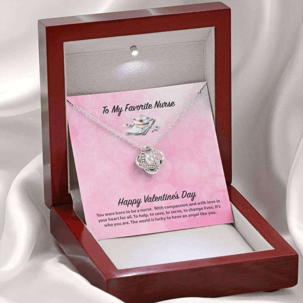 Friend Necklace, To My Favorite Nurse Valentine’S Day Love Knot Necklace Gifts For Friend Rakva