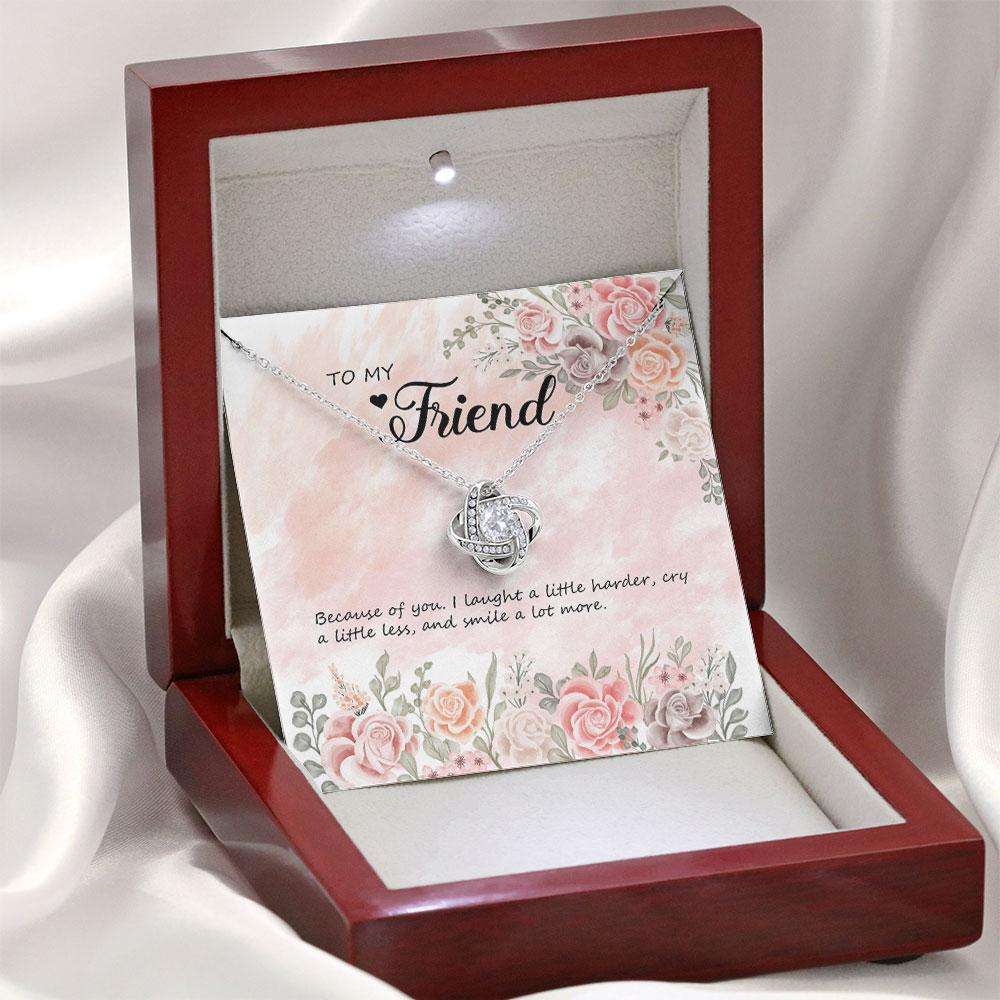 Friend Necklace, To My Friend Necklace Gift “ Because Of You “ Necklace “ Just For You Custom Necklace Friendship Day Rakva