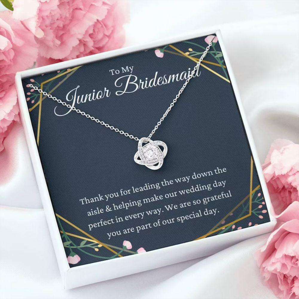 Friend Necklace, To My Junior Bridesmaid Necklace Gift, Flower Girl Gift For Jnr Bridesmaid Gifts For Friend Rakva