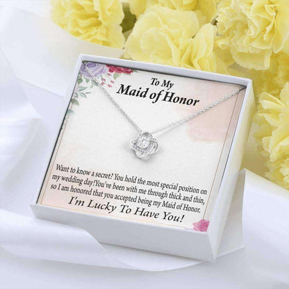 Friend Necklace, To My Maid Of Honor Necklace Gift, Lucky To Have You Necklace For Karwa Chauth Rakva