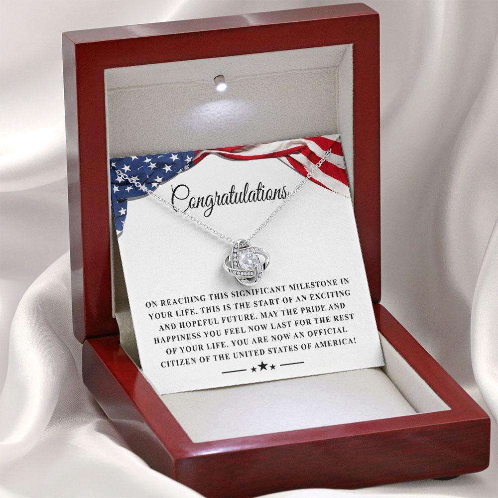 Friend Necklace, Us Citizen Gift, New Citizen Gift, New American Citizen Gift, Citizenship Necklace, Naturalization Gift Custom Necklace Gifts For Friend Rakva