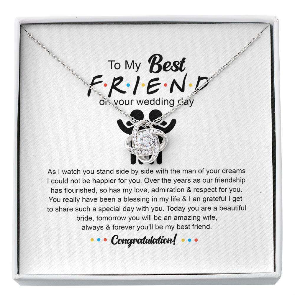 Friend Necklace, Wedding Day Gift To Bride, To My Best Friend Cz Necklace Bride Gift For Bestfriend Custom Necklace Gifts For Friend Rakva