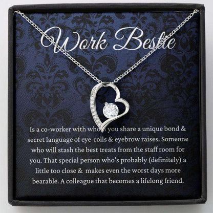 Friend Necklace, Work Bestie Necklace Funny Gift, Coworker Leaving Gift, Best Work Friend Necklace Gifts For Friend Rakva