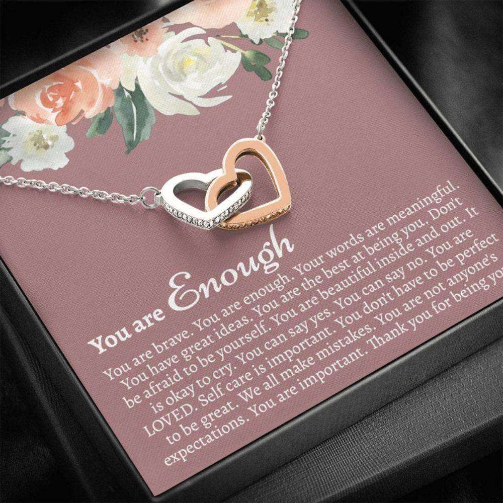 Friend Necklace, You Are Enough Necklace, Motivational Gift For Her, You Are Enough Gift, Gift To Encourage And Inspire Friendship Day Rakva