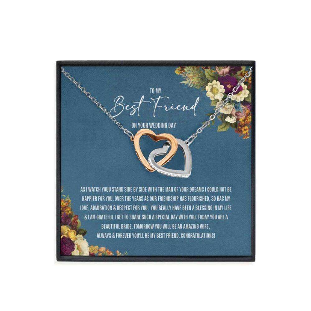 Friend Necklace,Best Friend Wedding Day Gift To Bride, Twin Sister Wedding Gift Necklace Gifts For Friend Rakva