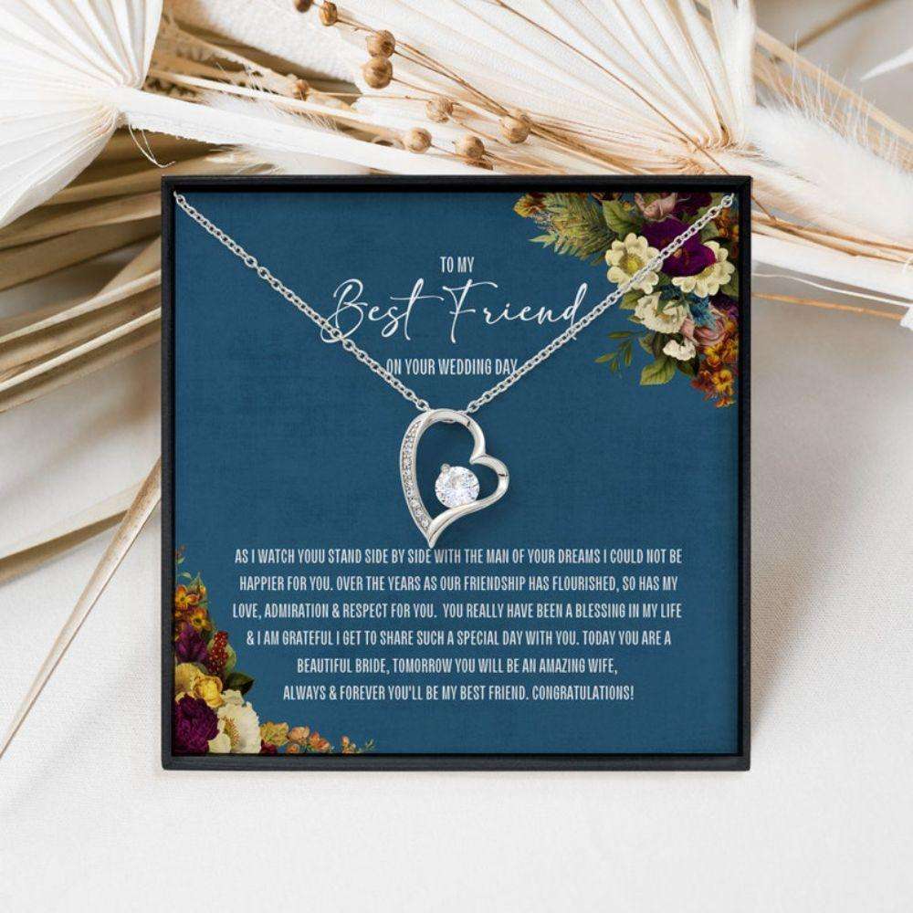 Friend Necklace,Best Friend Wedding Day Gift To Bride, Wedding Gift For Best Friend Necklace Gifts For Friend Rakva