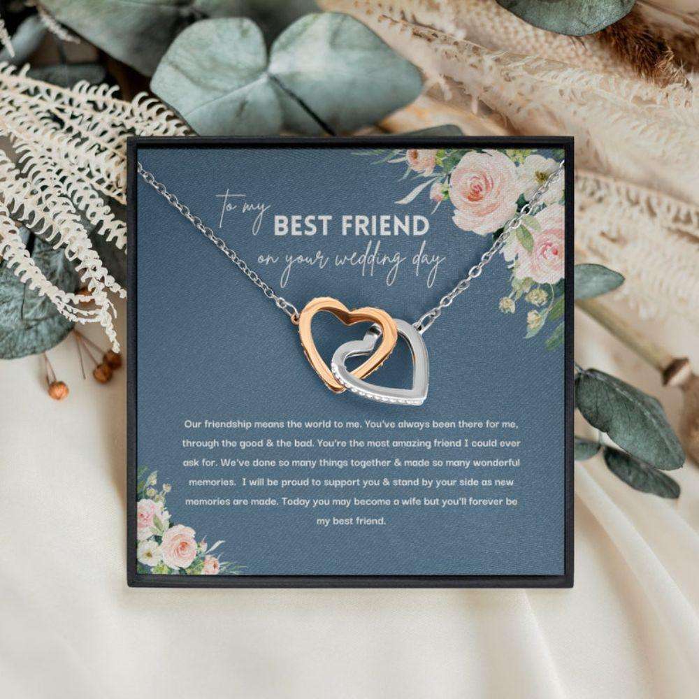 Friend Necklace,Best Friend Wedding Gift, To The Bride On Her Wedding Day Necklace, From Friend To Bride Gift Gifts For Friend Rakva