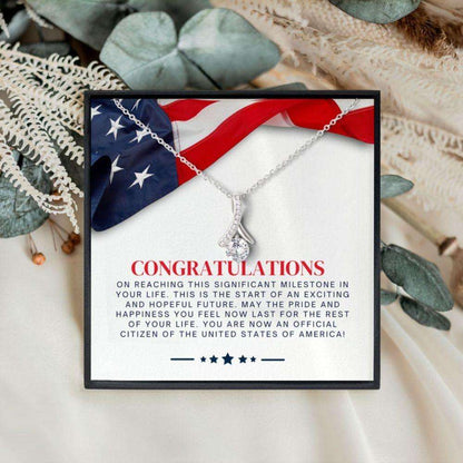 Friend Necklace,New Citizen Of The Usa Necklace Gift, Us Naturalization Citizenship Gift, Citizenship Gift, New Citizen Gift Gifts For Friend Rakva