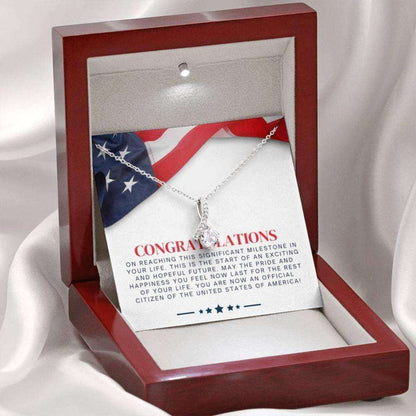 Friend Necklace,New Citizen Of The Usa Necklace Gift, Us Naturalization Citizenship Gift, Citizenship Gift, New Citizen Gift Gifts For Friend Rakva