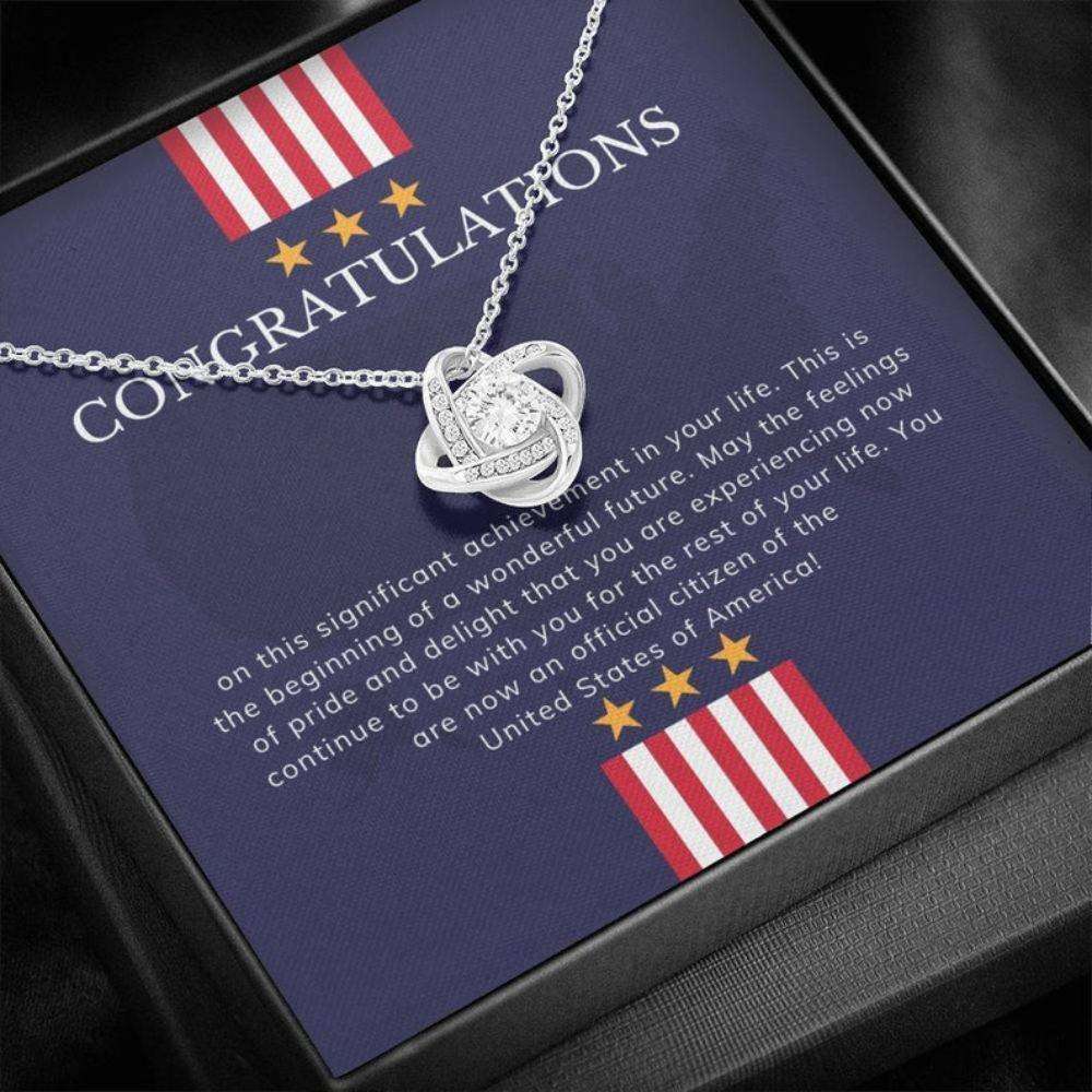 Friend Necklace,Us Citizen Gift, New Citizen Gift, New American Citizen Gift, Citizenship Necklace Gift Gifts For Friend Rakva