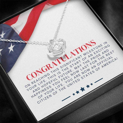 Friend Necklace,Us Citizen Gift, New Citizen Gift, New American Citizen Gift, Citizenship Necklace, Naturalization Gift Gifts For Friend Rakva