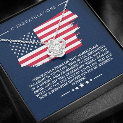 Friend Necklace,Us Citizen Gift, New Citizen Gift, New American Citizen Gift, Citizenship Necklace, Proud To Be An American Gifts For Friend Rakva