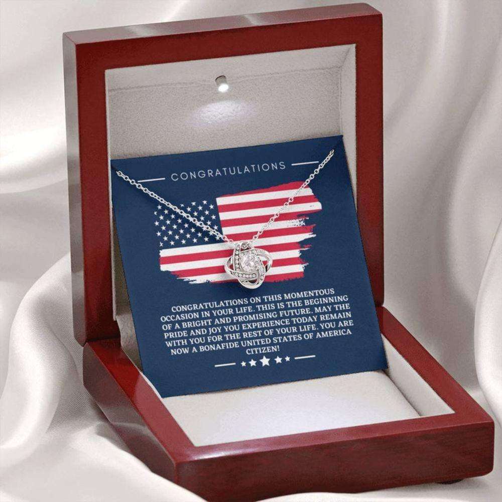 Friend Necklace,Us Citizen Gift, New Citizen Gift, New American Citizen Gift, Citizenship Necklace, Proud To Be An American Gifts For Friend Rakva