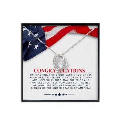 Friend Necklace,Us Citizenship Necklace Gift, Citizenship Gift For Woman, New American Citizen Gift Gifts For Friend Rakva