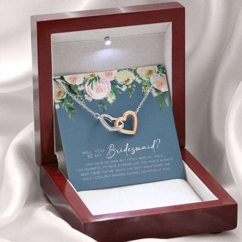 Friend Necklace,Will You Be My Bridesmaid Proposal Wedding Gift, Bridesmaid Necklace Gift From Bride, Heart Necklace Gifts For Friend Rakva