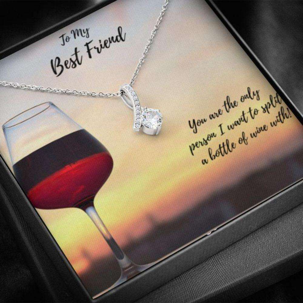 Friendship Necklace “ Gift To Friend “ Gift Necklace Split Wine To Best Friend The Inner Gifts For Friend Rakva