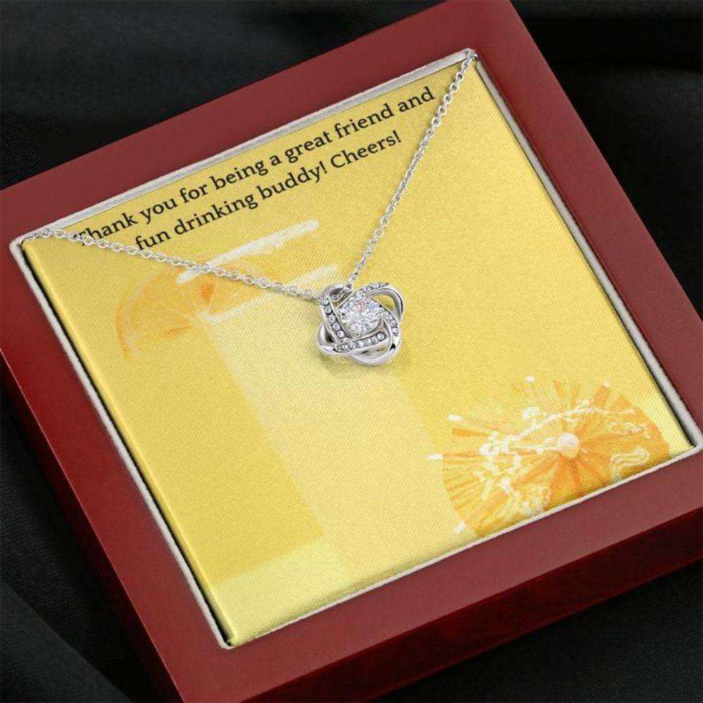 Friendship Necklace “ Gift To Friend Necklace With Message Card Friend Cheers Stronger Together Dughter's Day Rakva