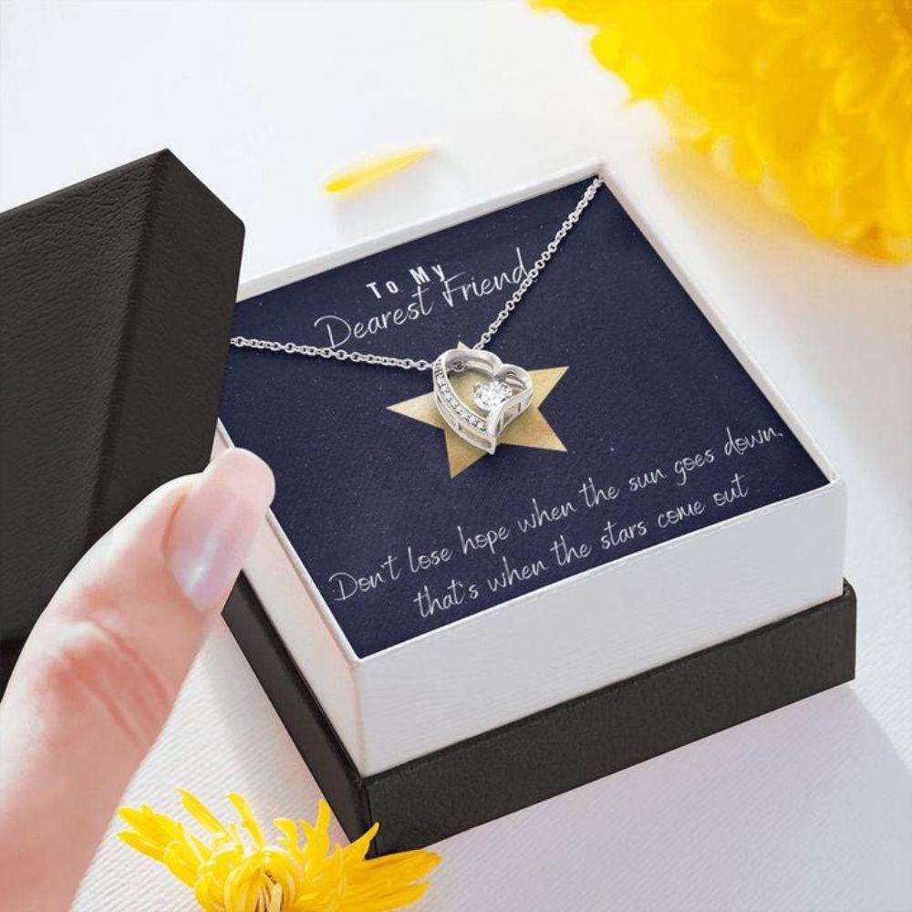 Friendship Necklace “ Gift To Friend Necklace With Message Card Friend Star Heart Necklace Dughter's Day Rakva