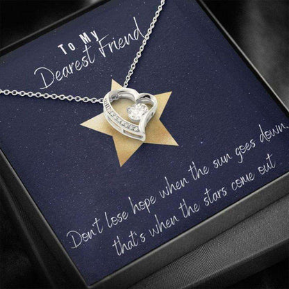 Friendship Necklace “ Gift To Friend Necklace With Message Card Friend Star Heart Necklace Dughter's Day Rakva