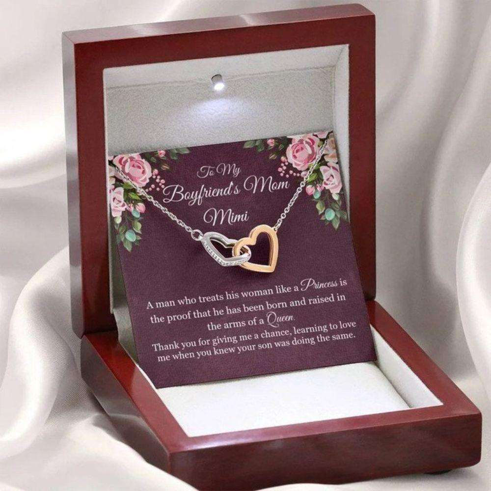 Future Mother-In-Law Necklace, Boyfriends Mom Gift, Boyfriend’S Mother Birthday, Gift For Boyfriend’S Mom Heart Necklace Gifts for Mother In Law Rakva