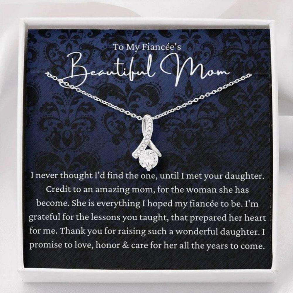 Future Mother-In-Law Necklace, Fiance’S Mom Christmas Necklace To My Fiance’S Mom Present For Mother’S Day Necklace Gifts for Mother In Law Rakva