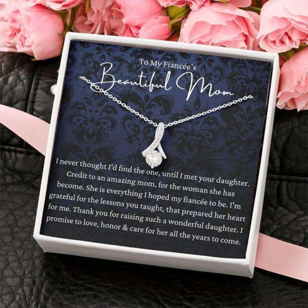 Future Mother-In-Law Necklace, Fiance’S Mom Christmas Necklace To My Fiance’S Mom Present For Mother’S Day Necklace Gifts for Mother In Law Rakva