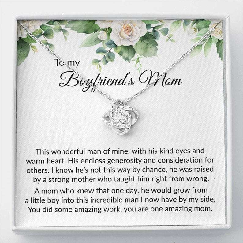 Future Mother-In-Law Necklace, Gift For Boyfriend’S Mom, Boyfriend’S Mom Gift, To My Boyfriends Mom Jewelry Gift For Christmas, Birthday Gifts for Mother In Law Rakva