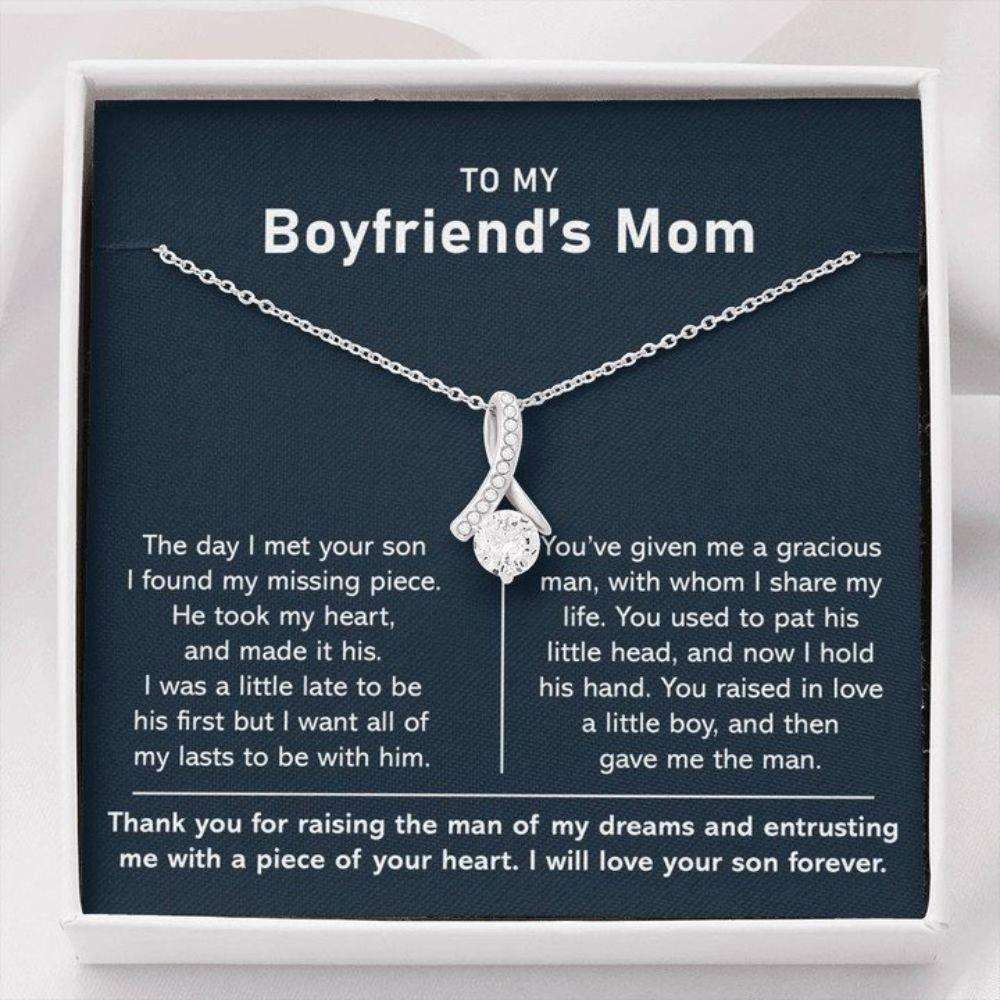 Future Mother-In-Law Necklace, Mother’S Day Necklace To My Boyfriend’S Mom “ Thank You For Raising The Man Of My Dreams Gifts for Mother In Law Rakva