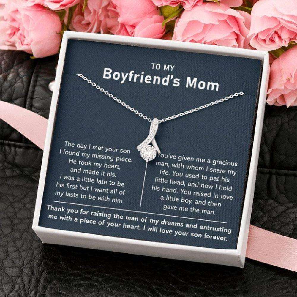 Future Mother-In-Law Necklace, Mother’S Day Necklace To My Boyfriend’S Mom “ Thank You For Raising The Man Of My Dreams Gifts for Mother In Law Rakva