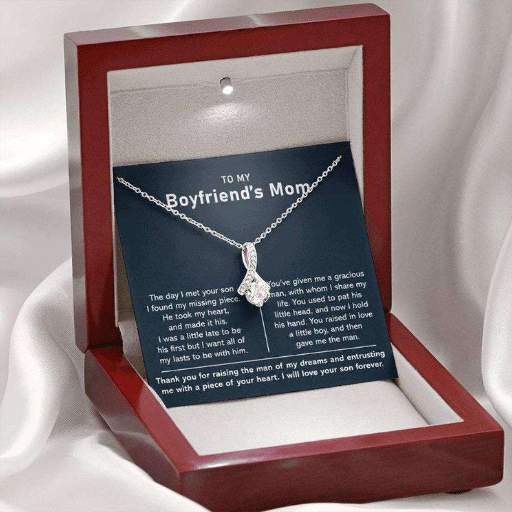 Future Mother-In-Law Necklace, Mother’S Day Necklace To My Boyfriend’S Mom “ Thank You For Raising The Man Of My Dreams Gifts for Mother In Law Rakva