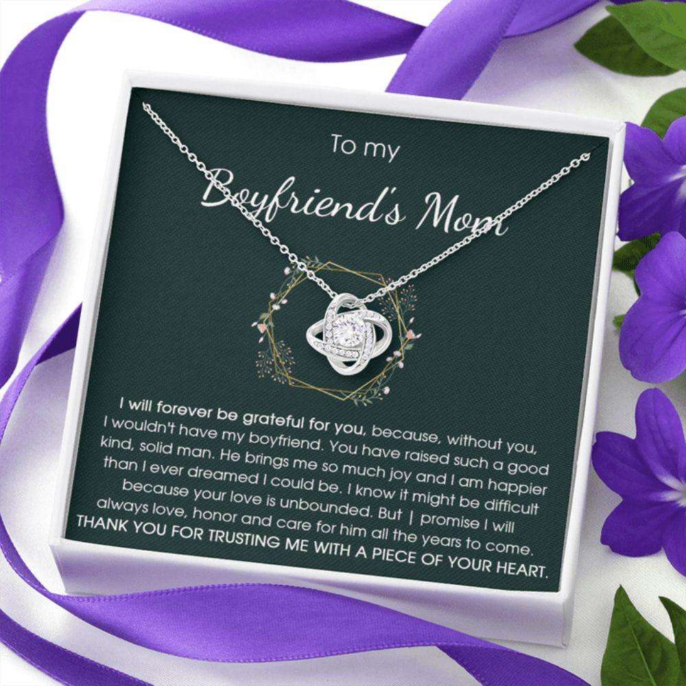 Future Mother-In-Law Necklace, To My Boyfriend’S Mom Gift, Mother In Law Necklace For Birthday, Message Card To Boyfriend Mother Gifts for Mother In Law Rakva