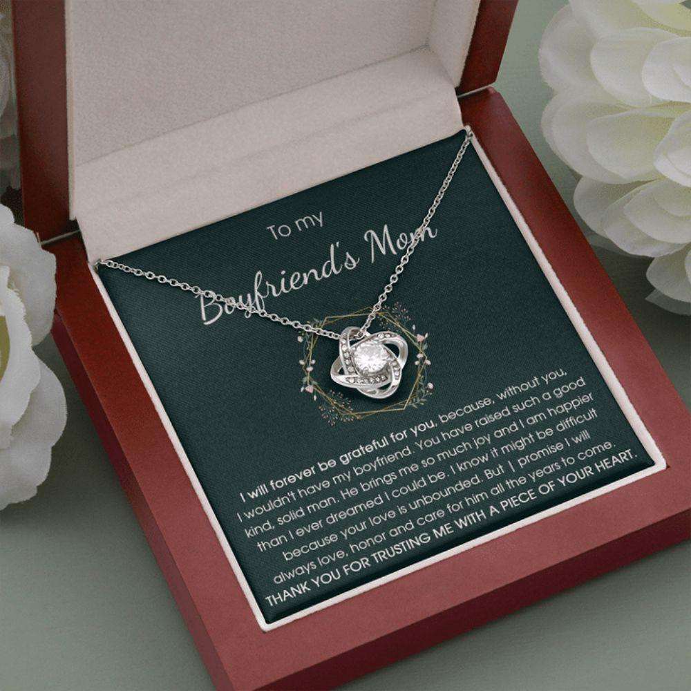 Future Mother-In-Law Necklace, To My Boyfriend’S Mom Gift, Mother In Law Necklace For Birthday, Message Card To Boyfriend Mother Gifts for Mother In Law Rakva