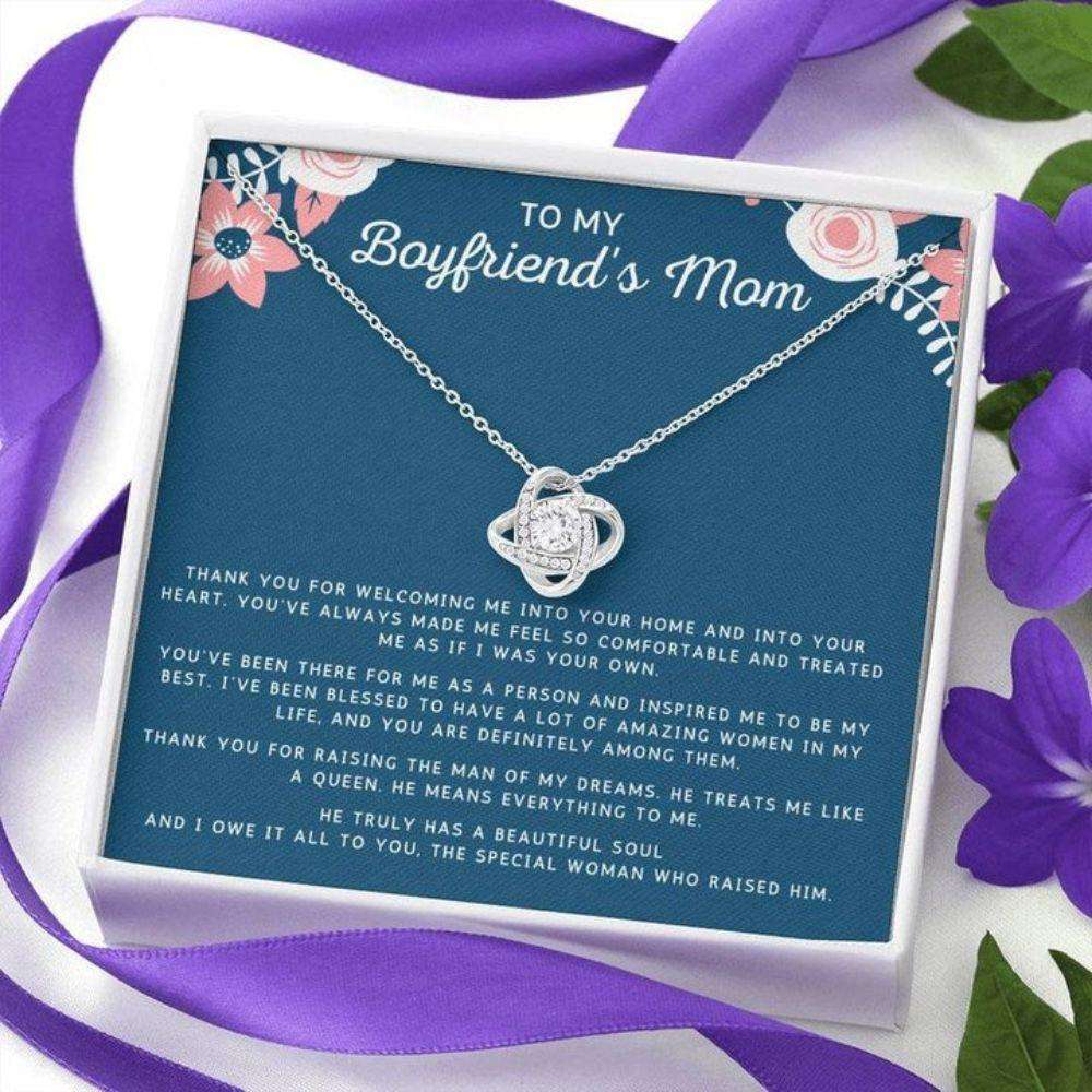 Future Mother-In-Law Necklace, To My Boyfriend’S Mom Necklace Gift Thank You For Welcoming Me Into Your Home And Into Your Heart Necklace Gifts for Mother In Law Rakva