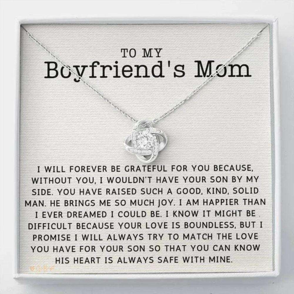 Future Mother-In-Law Necklace, To My Boyfriend’S Mom Necklace I Promise I Will Always Try To Match The Love You Have For Your Son Necklace Gifts for Mother In Law Rakva