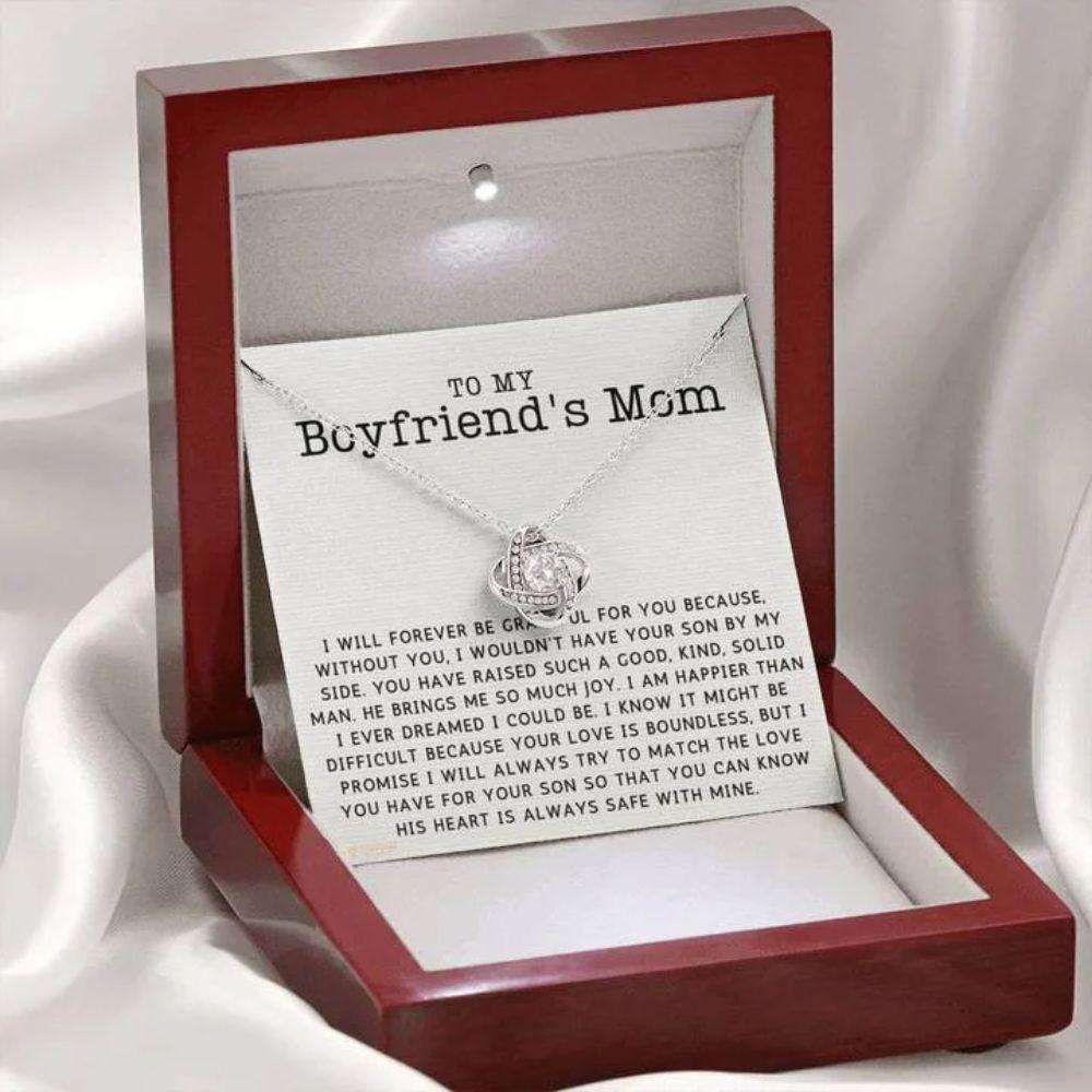 Future Mother-In-Law Necklace, To My Boyfriend’S Mom Necklace I Promise I Will Always Try To Match The Love You Have For Your Son Necklace Gifts for Mother In Law Rakva