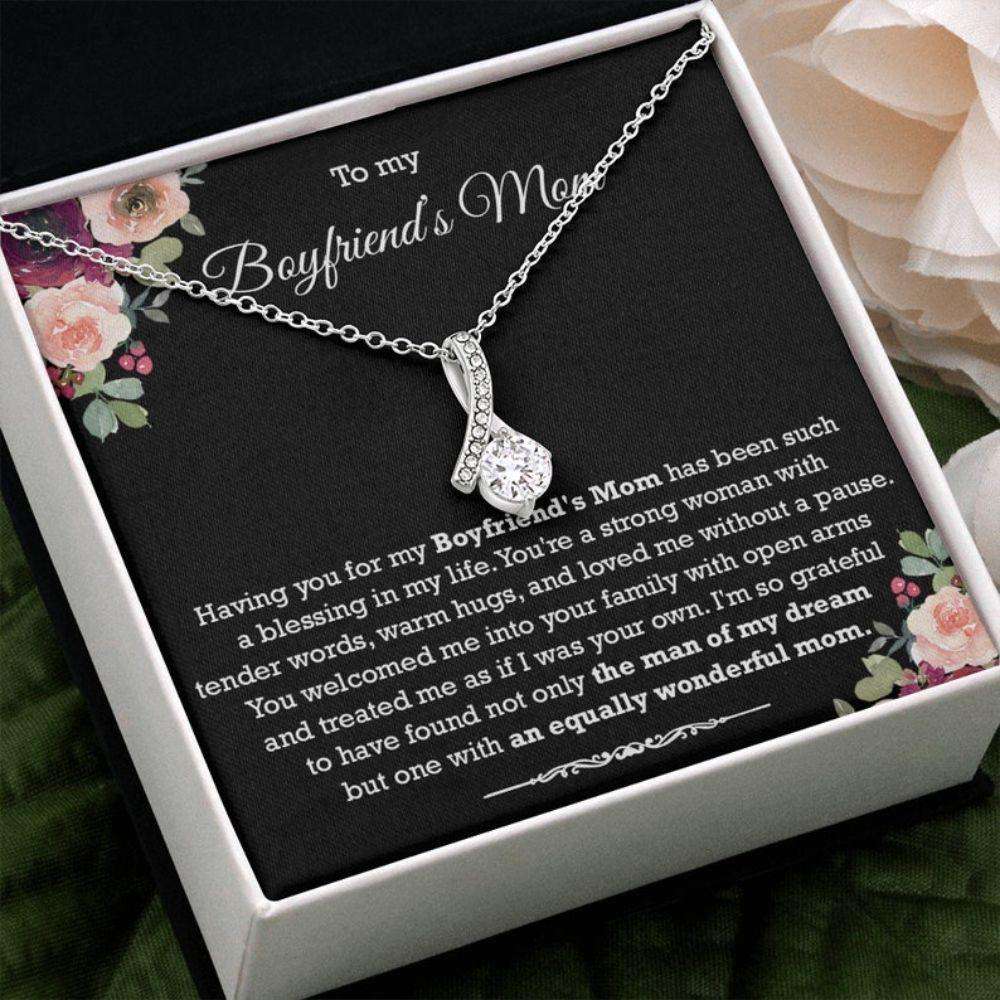 Future Mother-In-Law Necklace, To My Boyfriend’S Mother Gift Necklace, Sentimental Gift For Boyfriend’S Mom, Boyfriend’S Mom Present From Girlfriend Gifts for Mother In Law Rakva