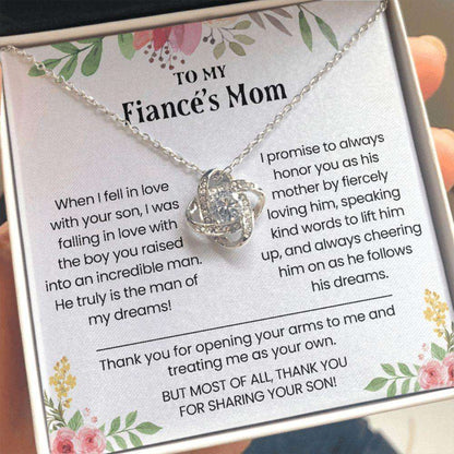 Future Mother-In-Law Necklace, To My Fiancie Mom, Love Knot Necklace Gifts for Mother In Law Rakva