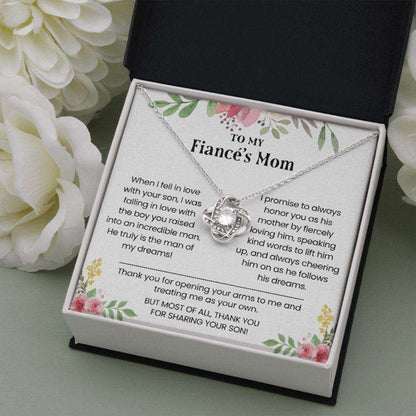 Future Mother-In-Law Necklace, To My Fiancie Mom, Love Knot Necklace Gifts for Mother In Law Rakva