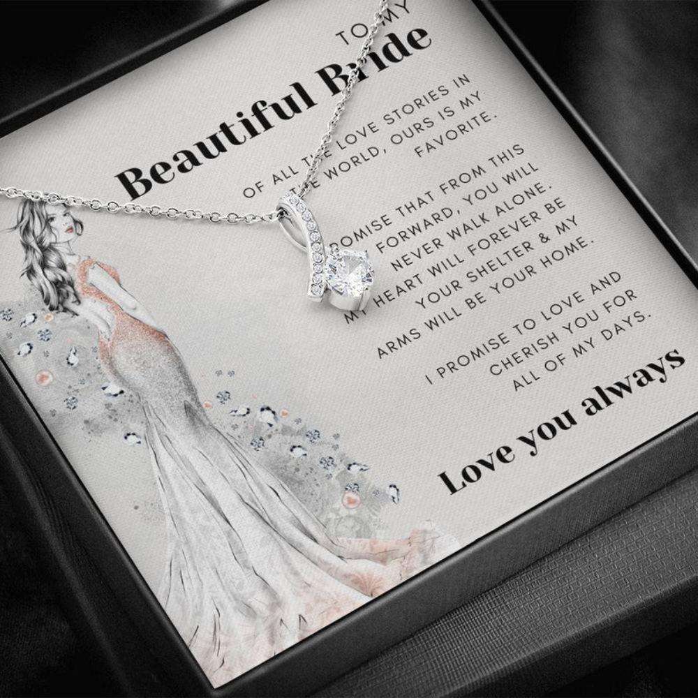 Future Wife Necklace, Everlasting Love Necklace, Gift To Bride, To My Beautiful Bride Gift From Groom Gift For Bride Rakva