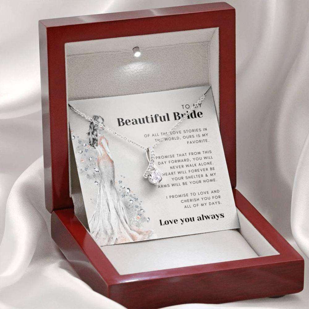 Future Wife Necklace, Everlasting Love Necklace, Gift To Bride, To My Beautiful Bride Gift From Groom Gift For Bride Rakva