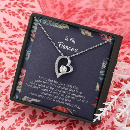 Future Wife Necklace, Fianc�E, I Love You More Each Day, Cz Pendant Necklace For Karwa Chauth Rakva