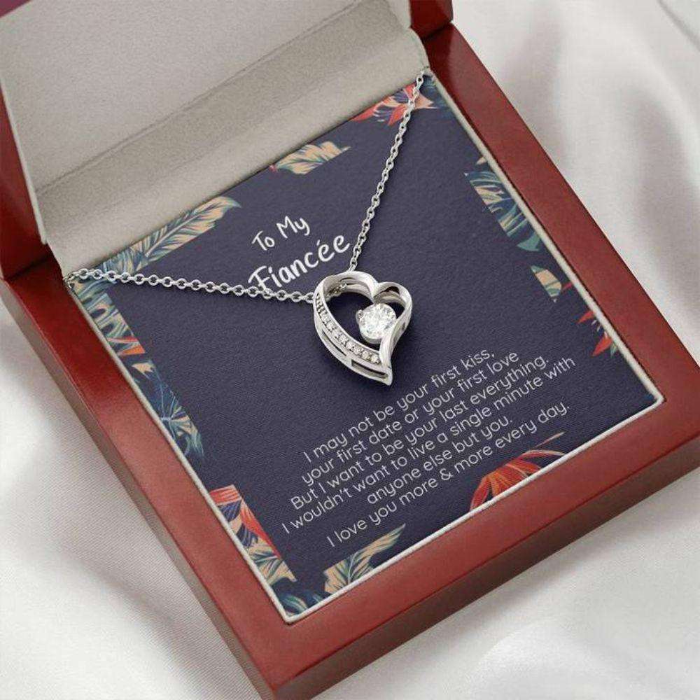 Future Wife Necklace, Fianc�E, I Love You More Each Day, Cz Pendant Necklace For Karwa Chauth Rakva