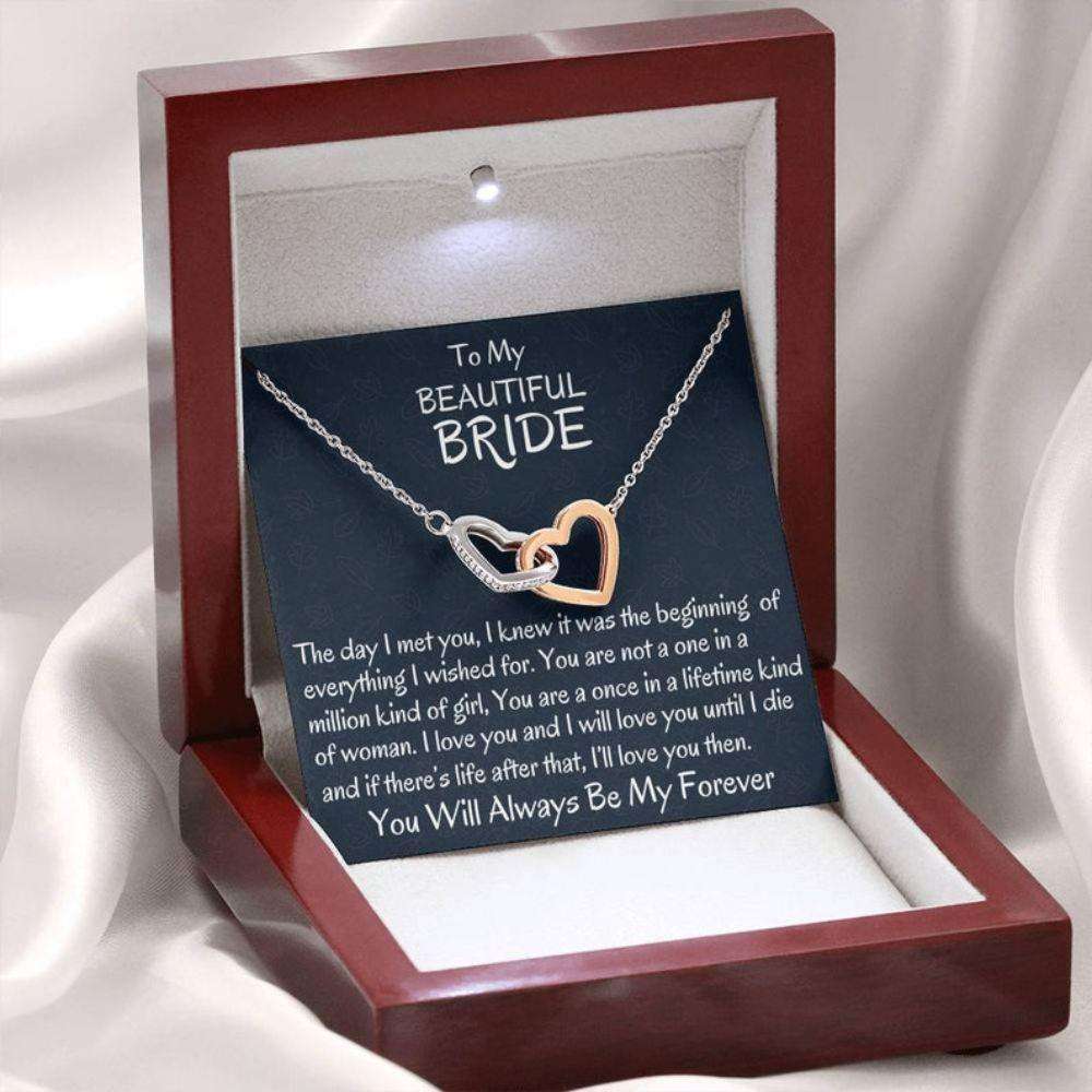 Future Wife Necklace, From Groom To Bride Two Hearts Necklace Gift, To My Bride Gift, Wedding Day Gift For Bride Gift For Bride Rakva